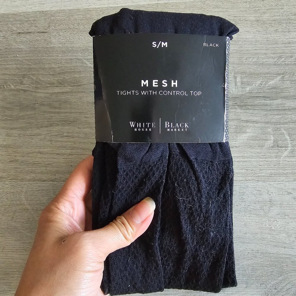 Fishnet Tights Diamond White House Black Market High Quality Size S/M Black